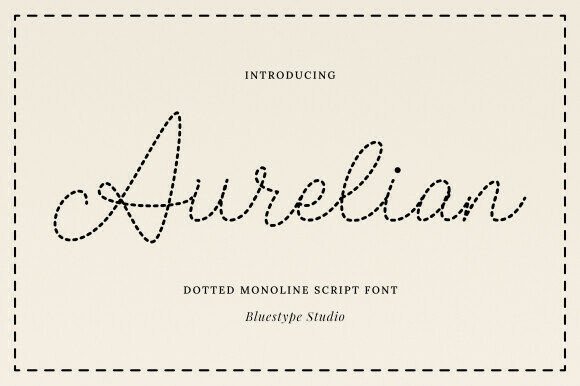 Aurelian: A Premium Dotted Monoline Script Font for Modern Brands