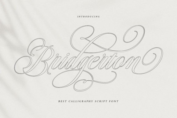 Bridgerton Outline: A Modern Calligraphy Font with Classic Charm