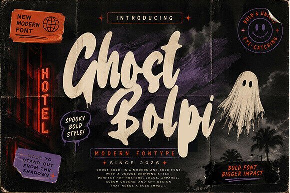 Ghost Boldi: Unleash Your Inner Rebel with This Display Typeface