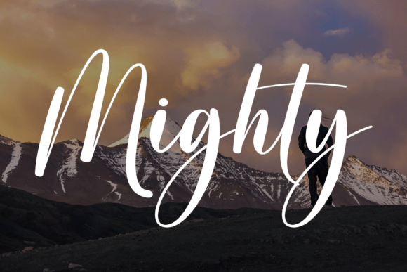 Mighty: A Modern Script Font for Elegant Branding