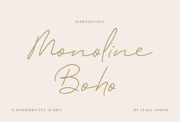 Monoline Boho: A Minimalist Script Font with Personality