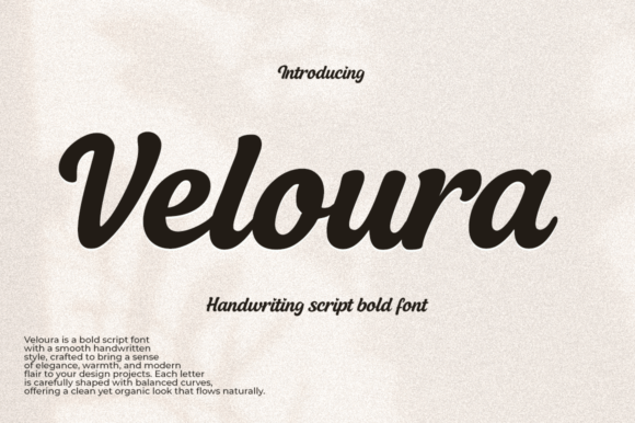 Veloura: Where Modern Flair Meets Elegant Handwriting